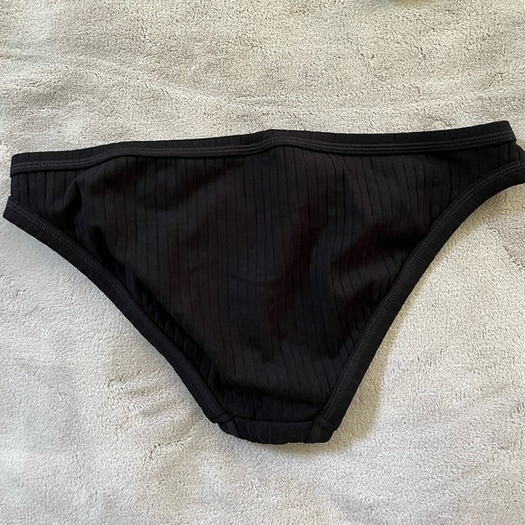 SEAFOLLY Australia Black Ribbed Tankini US 10 Beach Summer Quality Vacation - Picture 3 of 10